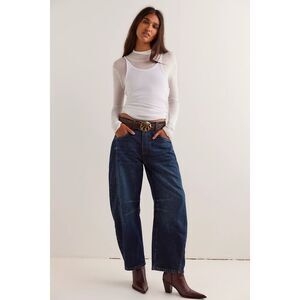Free People Dark Blue Straight Leg Pants